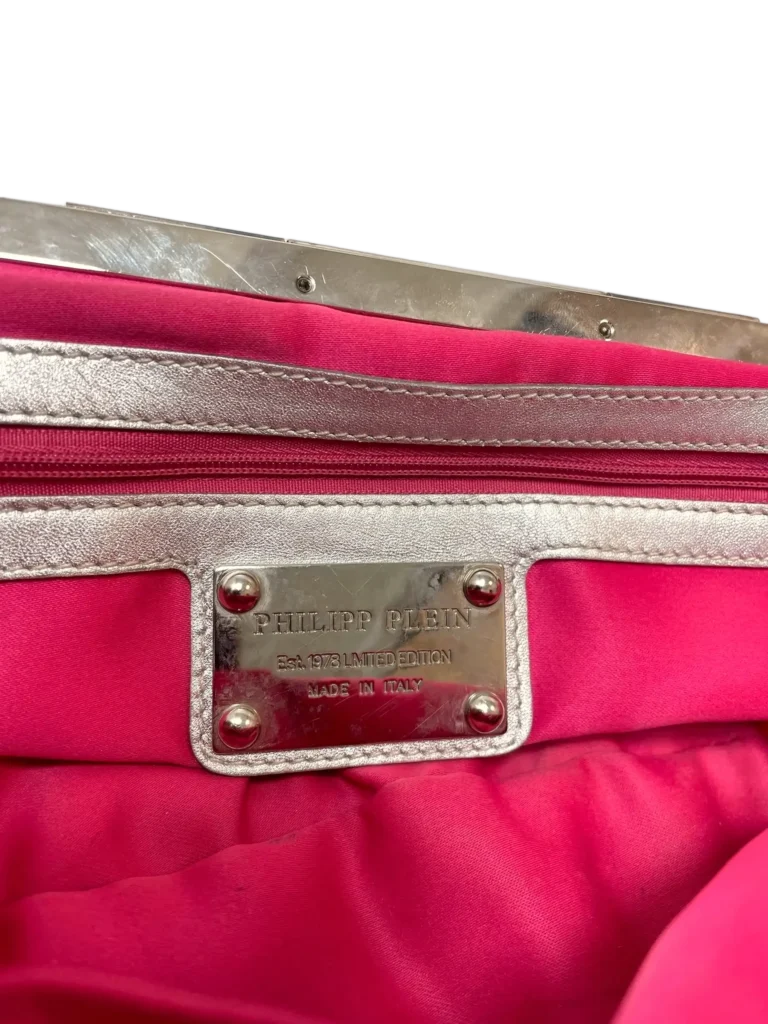 Clutch con paillettes e chiusura Teschi metallo., foto 10 di 12