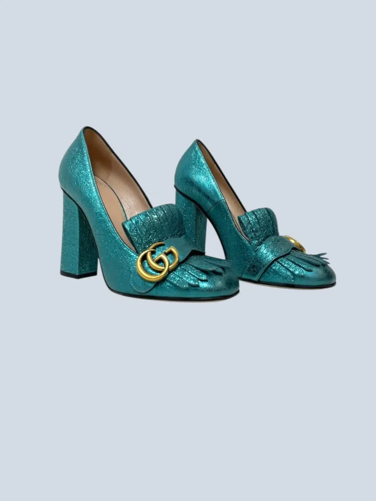 Décolleté Marmont in pelle metallizzata, 37,5., foto 2 di 5