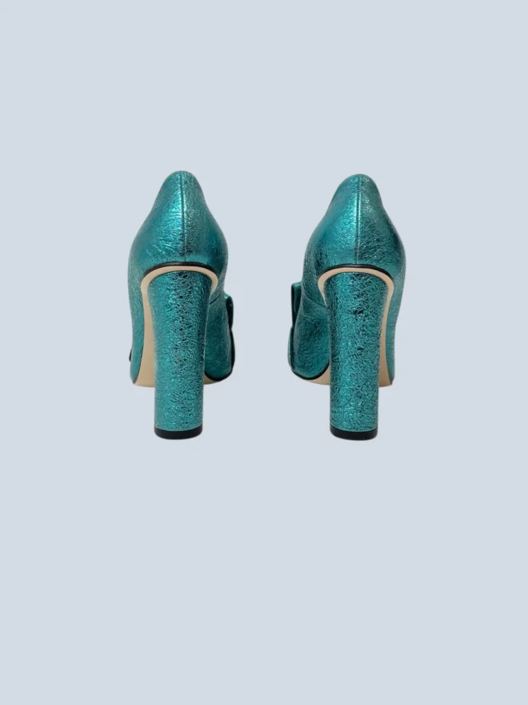 Décolleté Marmont in pelle metallizzata, 37,5., foto 4 di 5