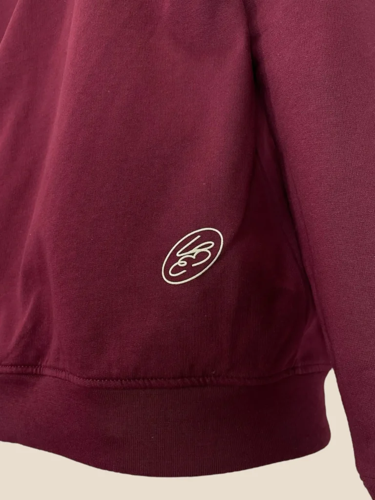 Burgundy cotton hoodie, photo 5 of 5