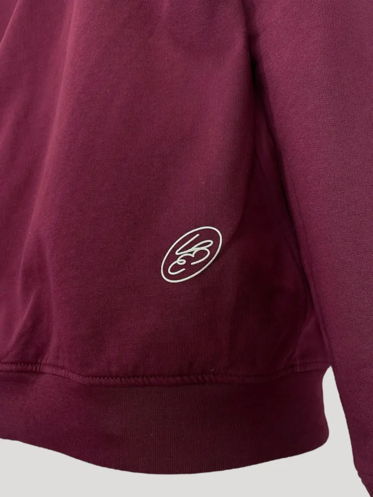 Burgundy cotton hoodie, photo 5 of 5