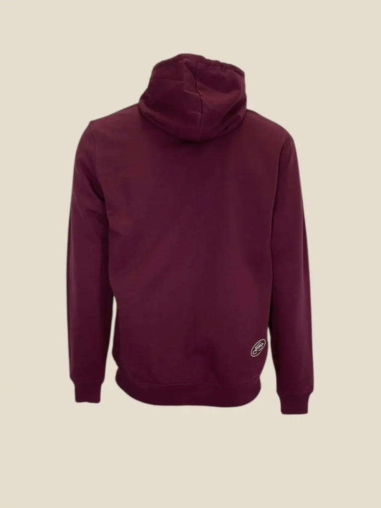 Burgundy cotton hoodie, photo 3 of 5