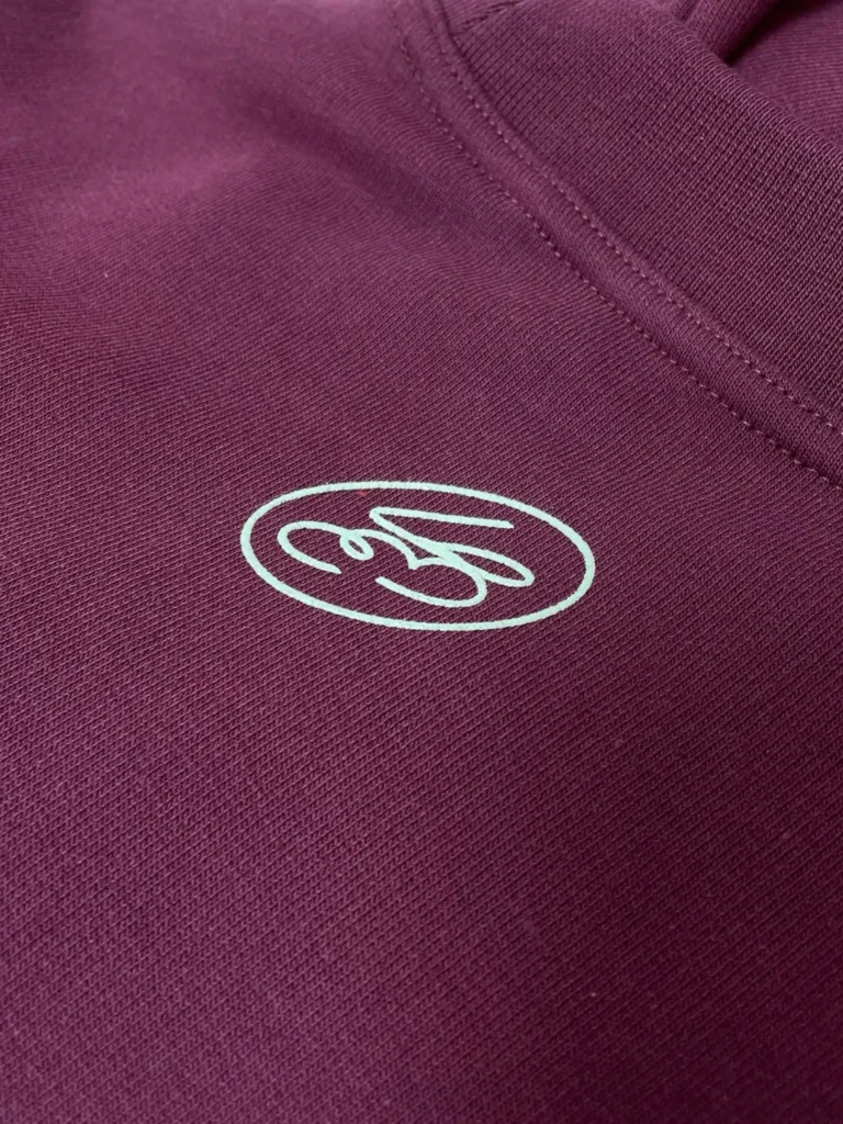 Felpa girocollo in cotone burgundy., foto 6 di 6