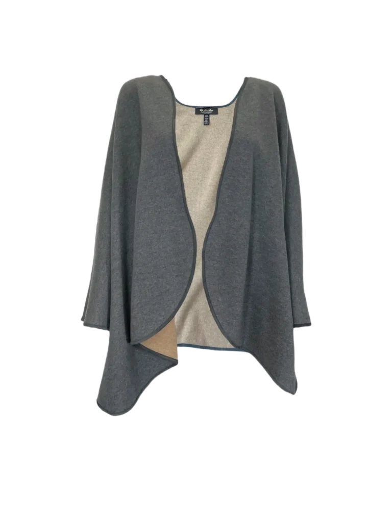 Mantella in cachemire e suede, TU.