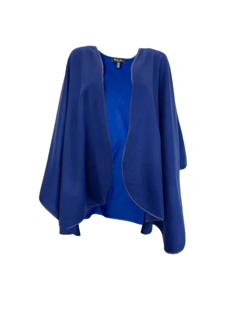 Mantella in cachemire e pelle, TU.