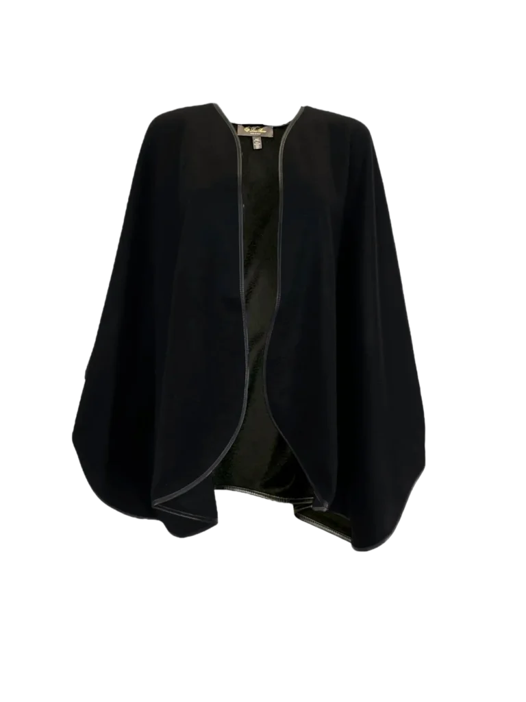Cashmere and leather cape, TU.