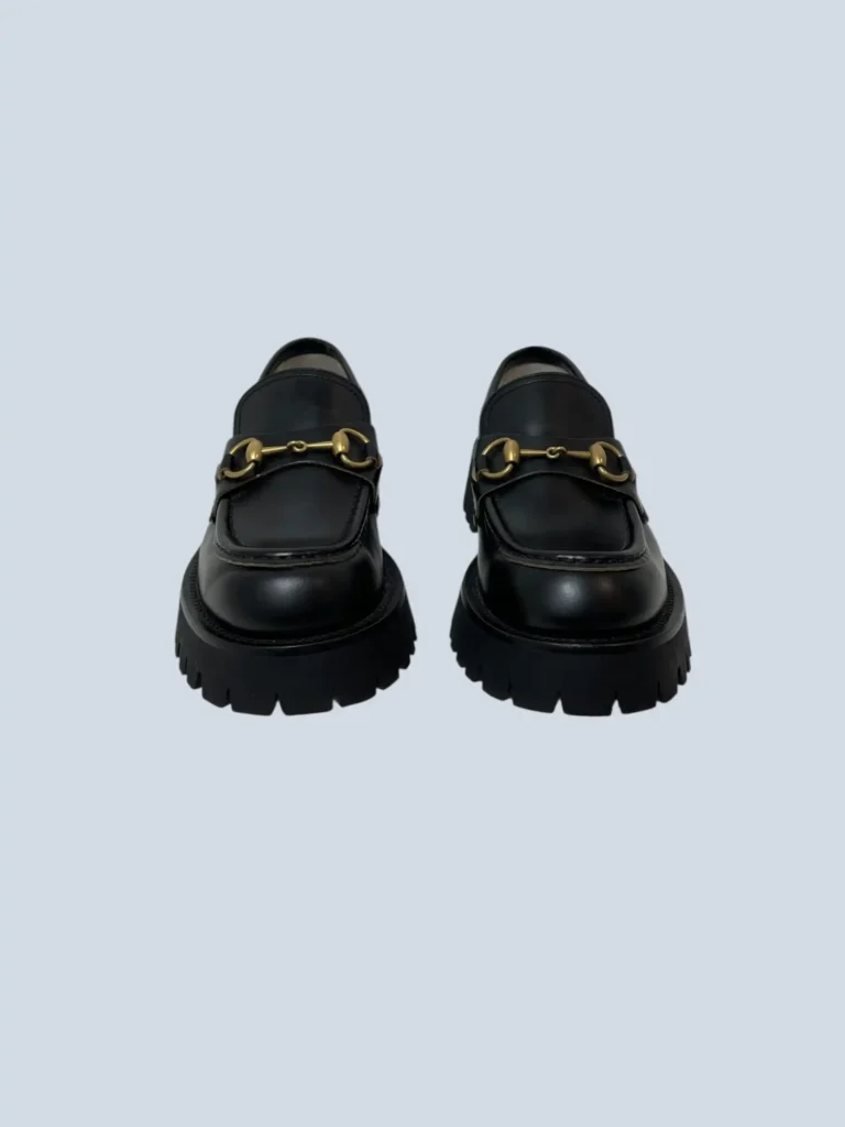 Leather Chunky Horsebit Loafers, 38., photo 3 of 8