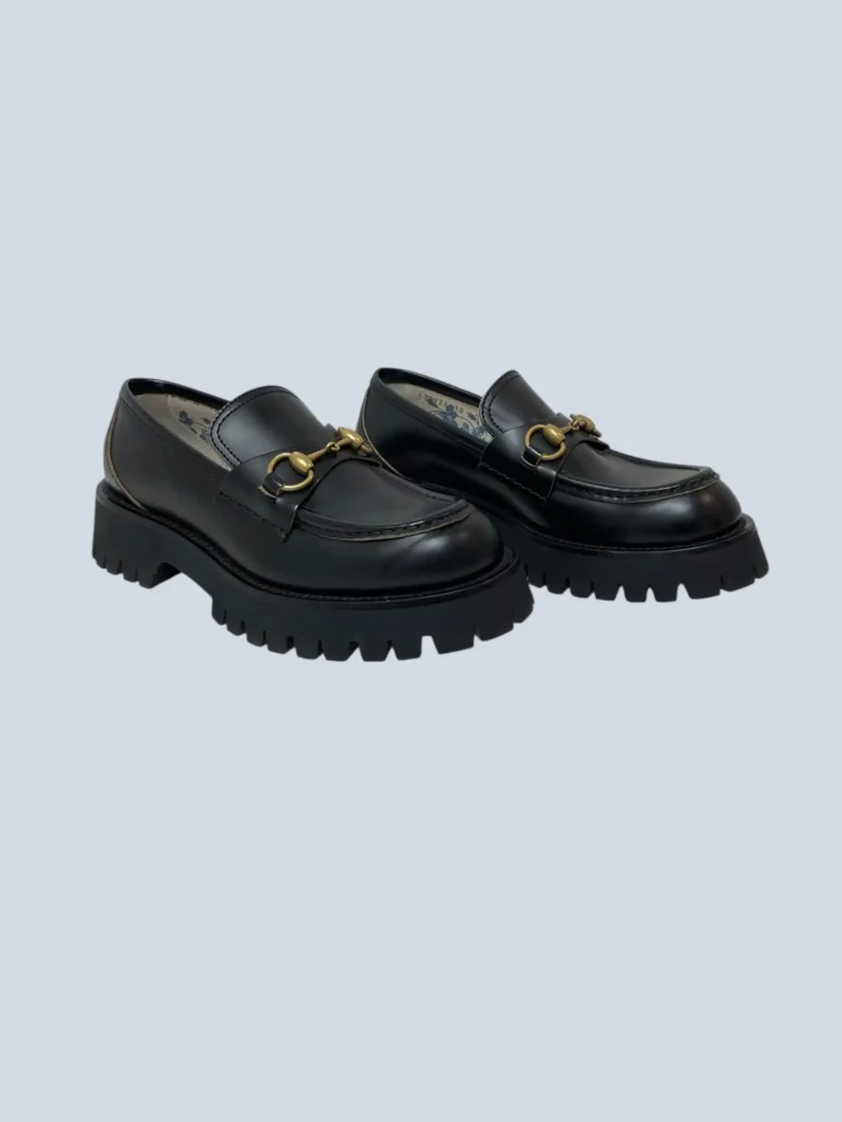 Leather Chunky Horsebit Loafers, 38., photo 2 of 8