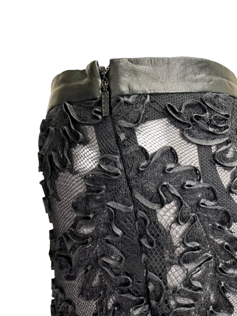 By Tom Ford, lace flared trousers with leather inserts., photo 6 of 11