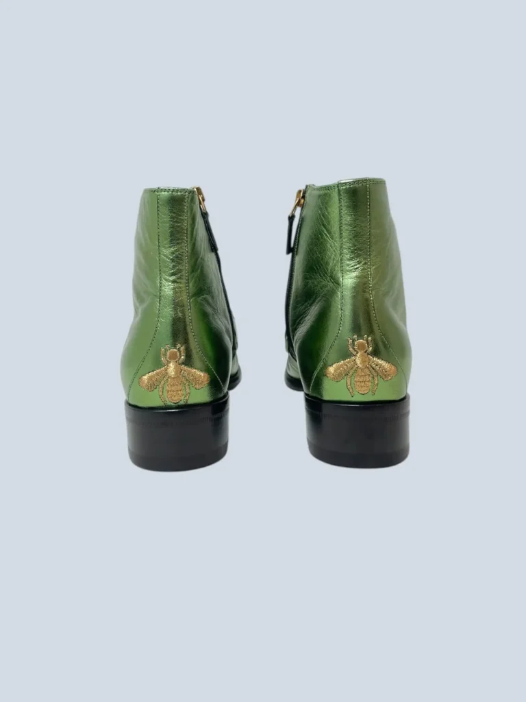 Stivaletti Horsebit Union Jack in pelle metallizzata, 5,5., foto 5 di 8