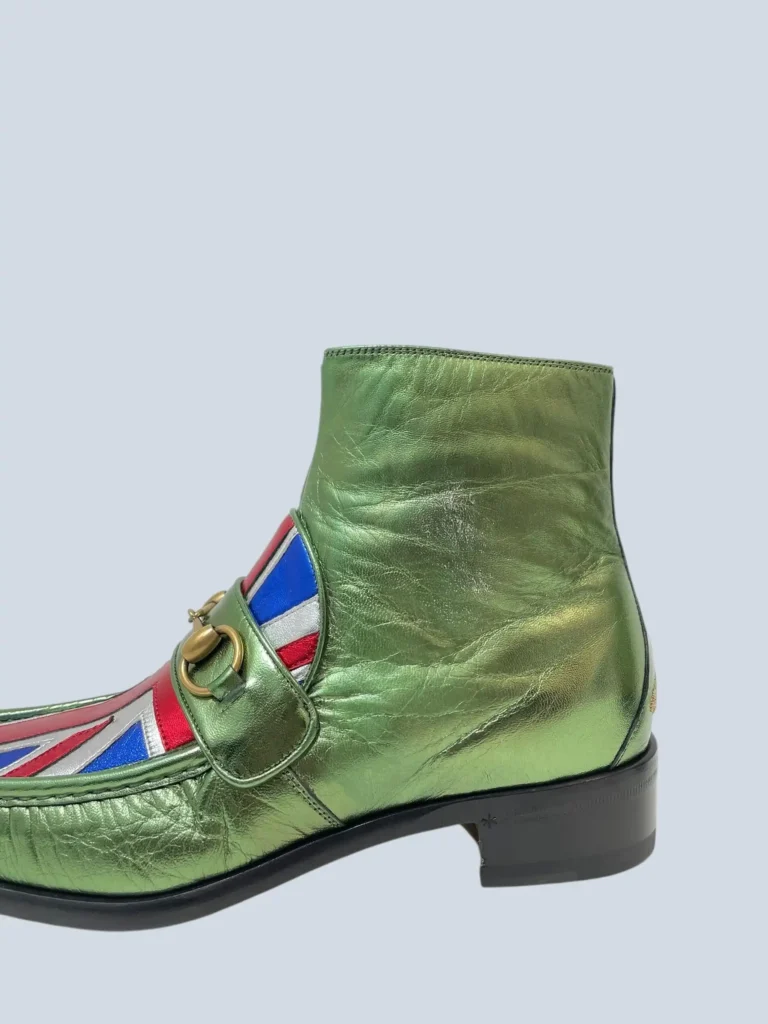 Stivaletti Horsebit Union Jack in pelle metallizzata, 5,5., foto 8 di 8