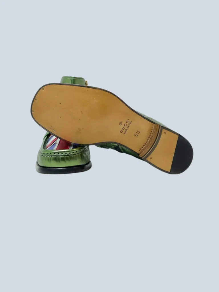 Stivaletti Horsebit Union Jack in pelle metallizzata, 5,5., foto 6 di 8
