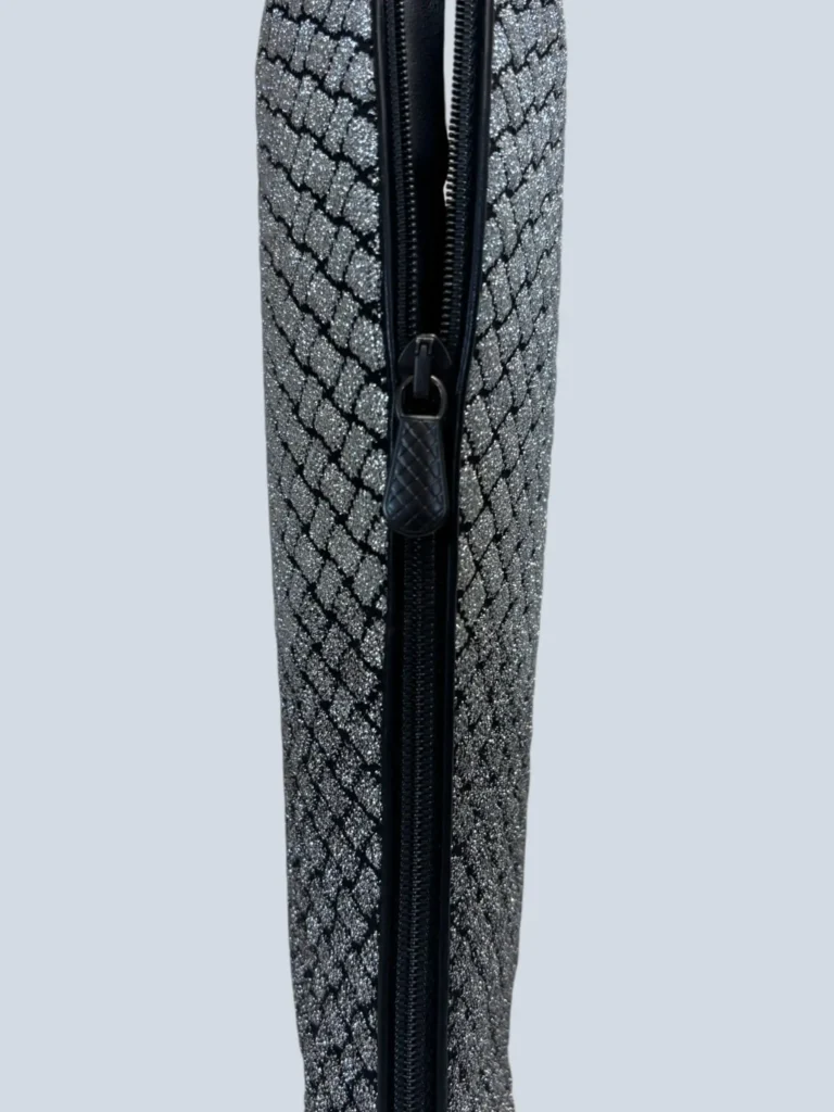 Lurex and braided leather boots, 37., photo 7 of 11