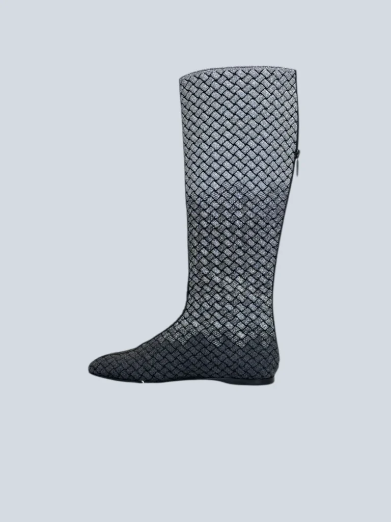 Lurex and braided leather boots, 37., photo 2 of 11