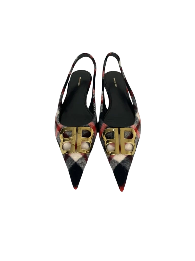 Ballerine BB Knife in tweed scozzese., foto 3 di 6