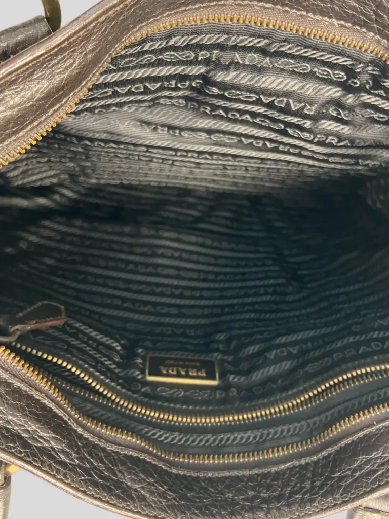 Nylon and grained leather shoulder bag, photo 5 of 9