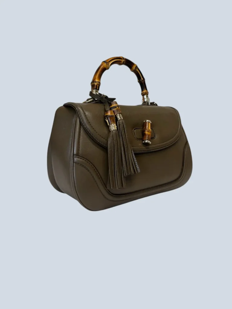 Borsa a spalla New Bamboo Large in pelle., foto 2 di 9