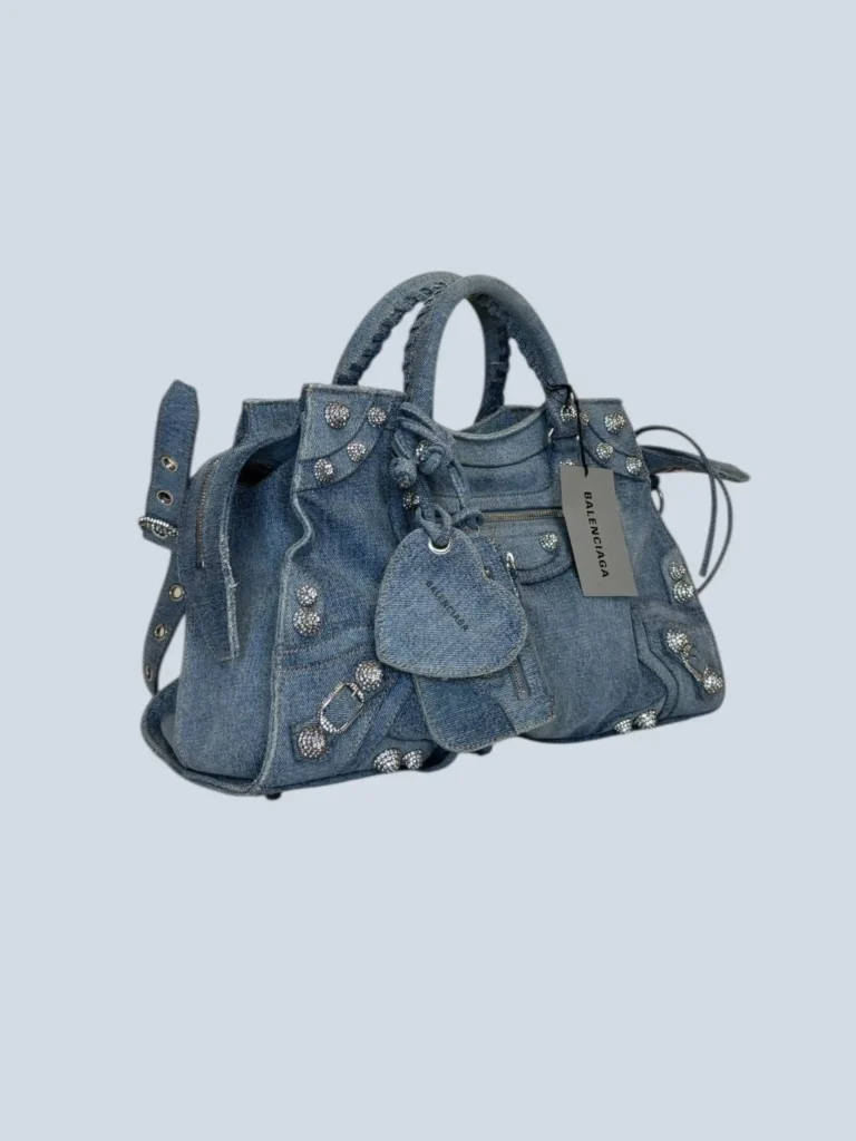 Borsa Neo Cagole in denim e strass., foto 2 di 9