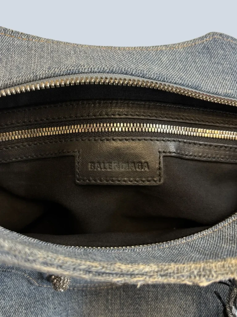 Borsa Neo Cagole in denim e strass., foto 7 di 9