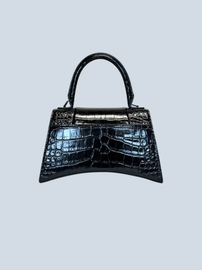 Borsa a tracolla Hourglass XS in pelle stampa coccodrillo., foto 5 di 12