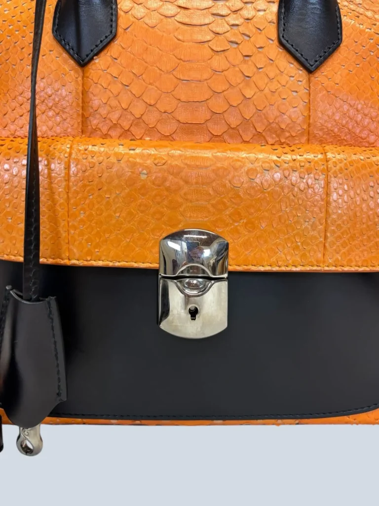 Borsa Padlock in pelle esotica., foto 9 di 11