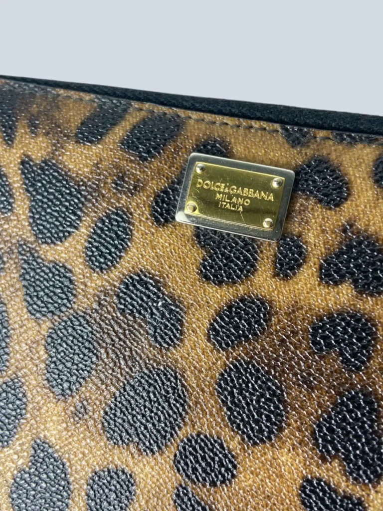 Portafoglio in pelle dauphine leopard., foto 8 di 8
