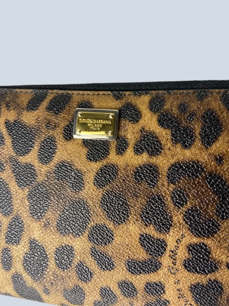 Portafoglio in pelle dauphine leopard., foto 6 di 8