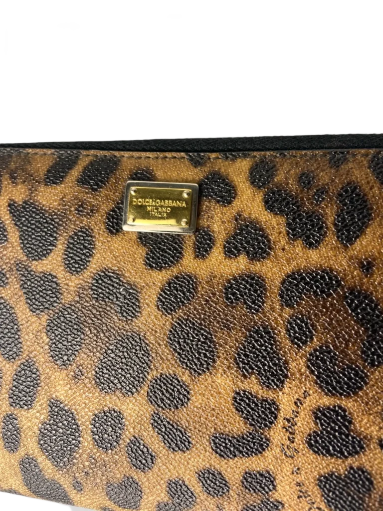 Portafoglio in pelle dauphine leopard., foto 6 di 8