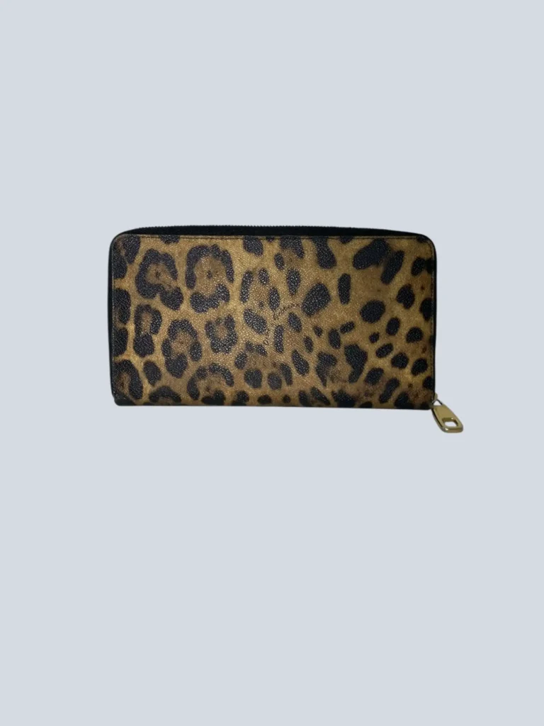 Portafoglio in pelle dauphine leopard., foto 3 di 8