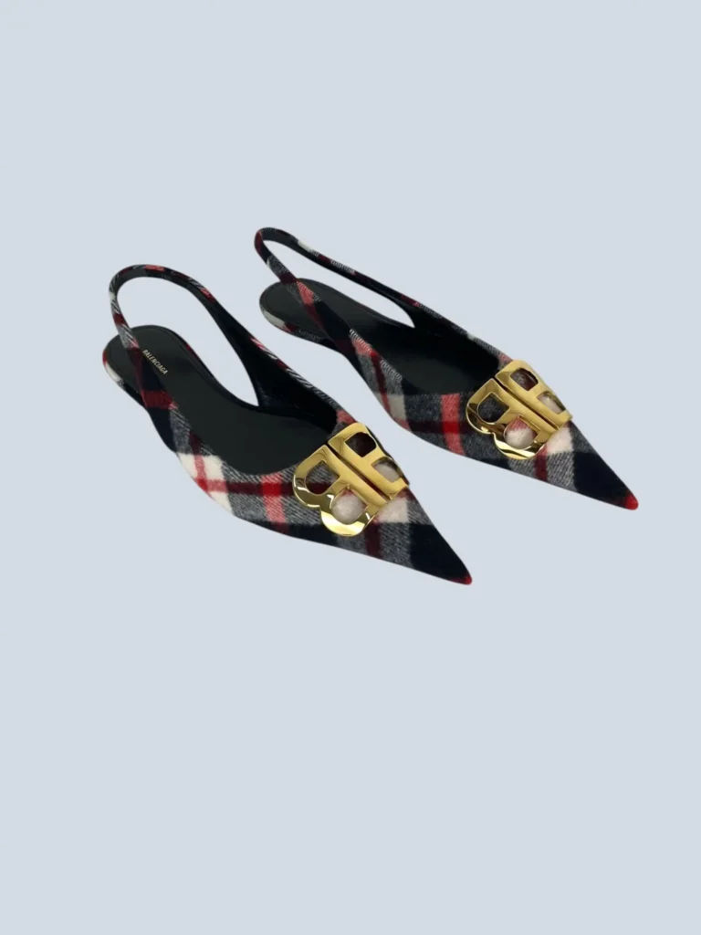 Ballerine BB Knife in tweed scozzese, 39,5., foto 2 di 6