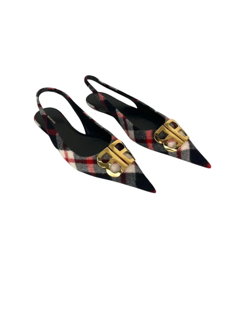 Ballerine BB Knife in tweed scozzese., foto 2 di 6