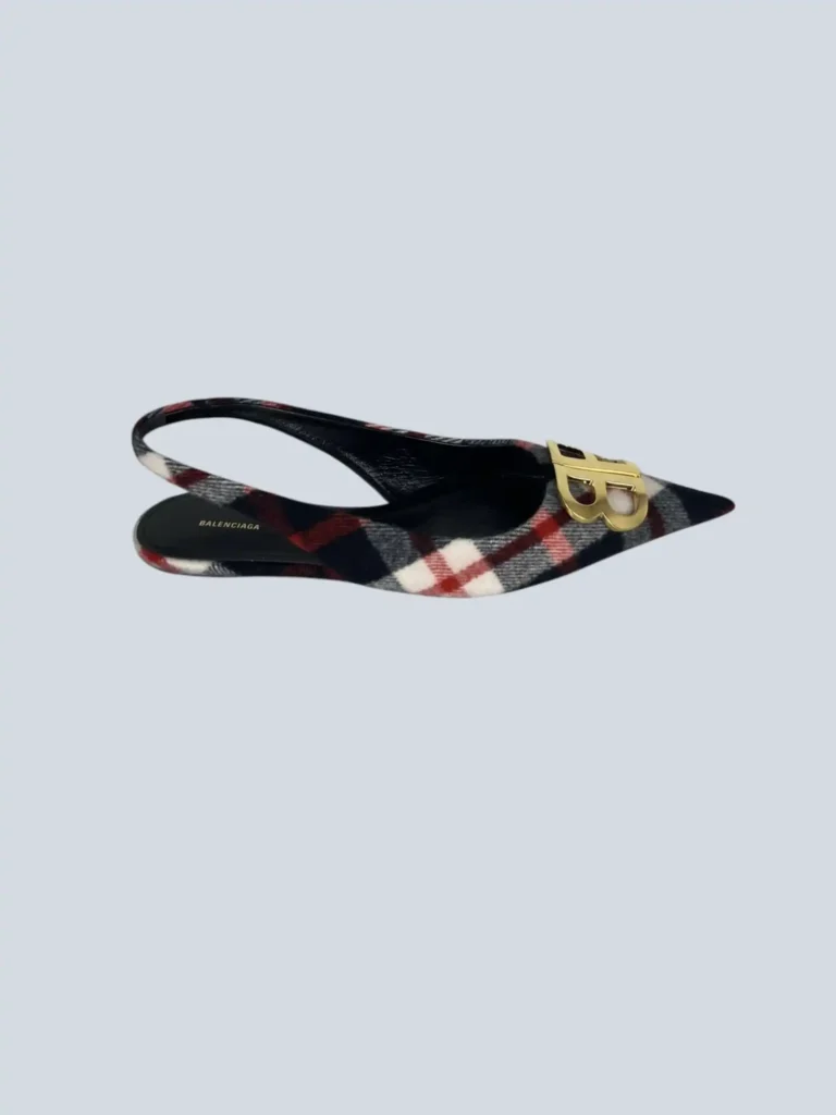 Ballerine BB Knife in tweed scozzese, 39,5.
