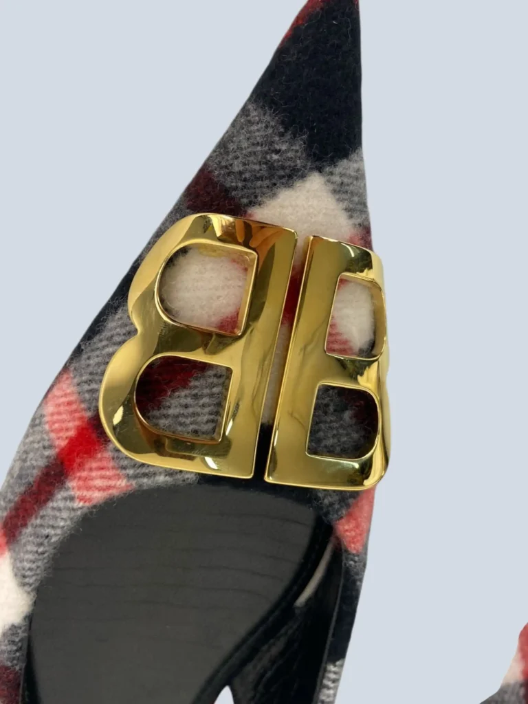 Ballerine BB Knife in tweed scozzese, 39,5., foto 6 di 6
