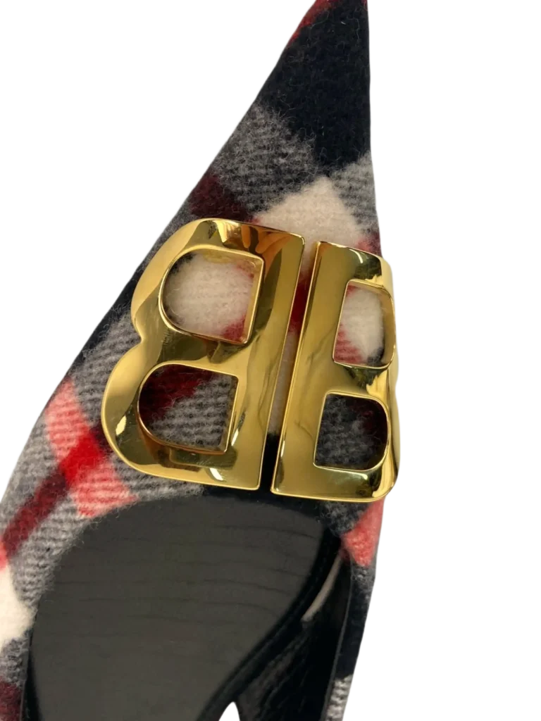 Ballerine BB Knife in tweed scozzese., foto 6 di 6