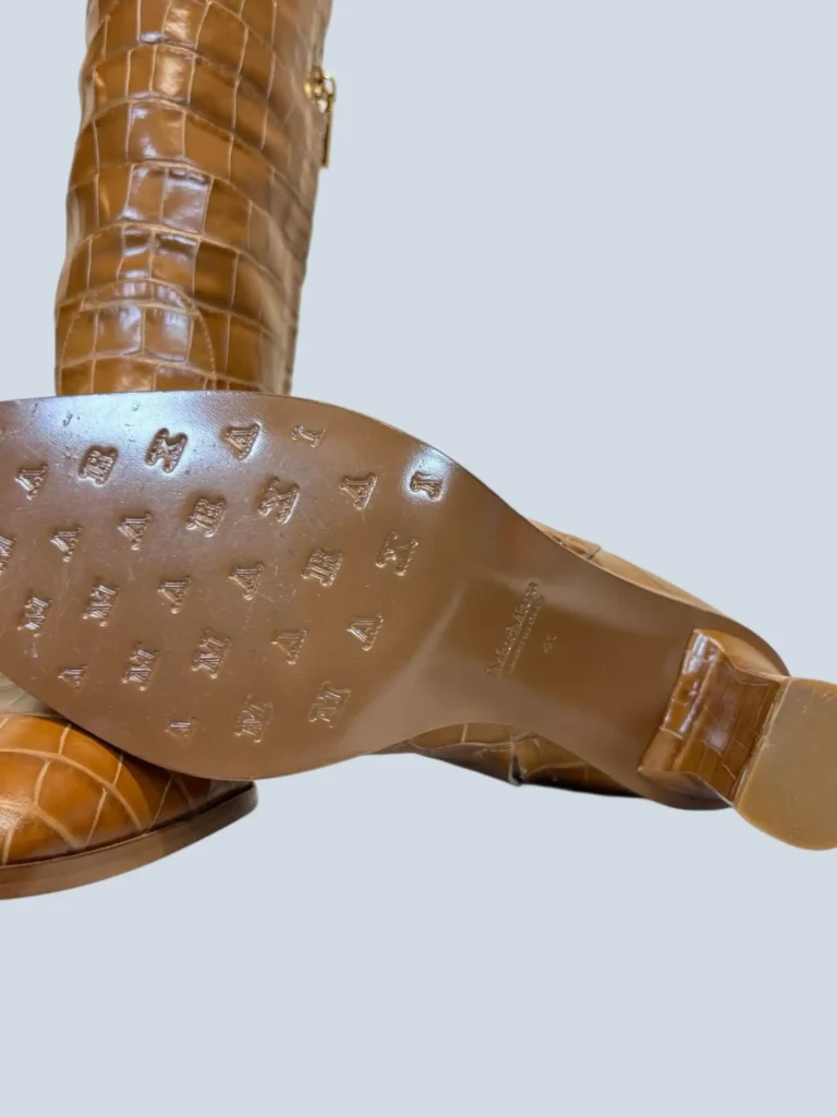 Croc-effect leather over-the-knee boots, 41., photo 10 of 10