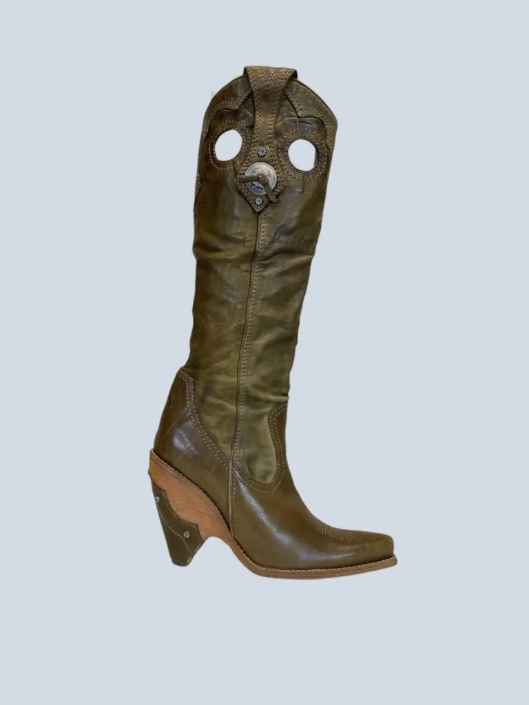 By John Galliano, leather Gaucho high boots, 37.