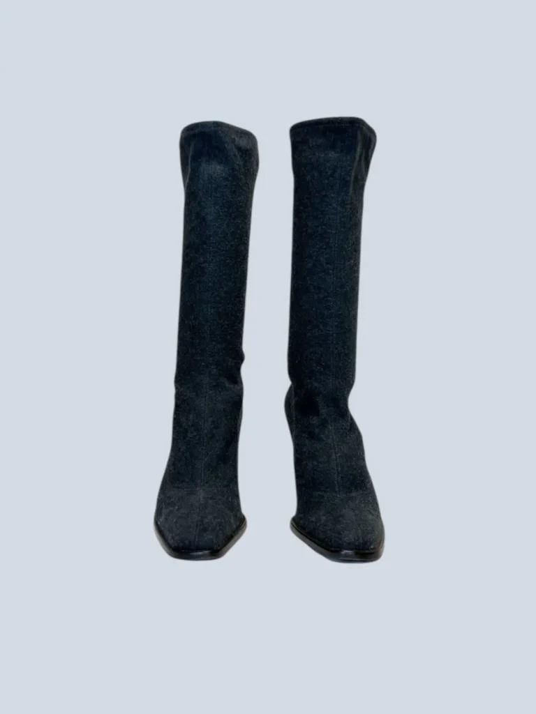 Wool and leather high boots, 37., photo 4 of 8
