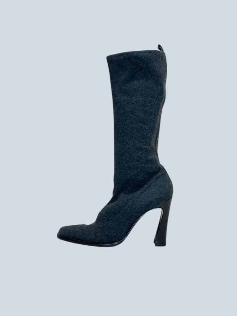 Wool and leather high boots, 37., photo 2 of 8