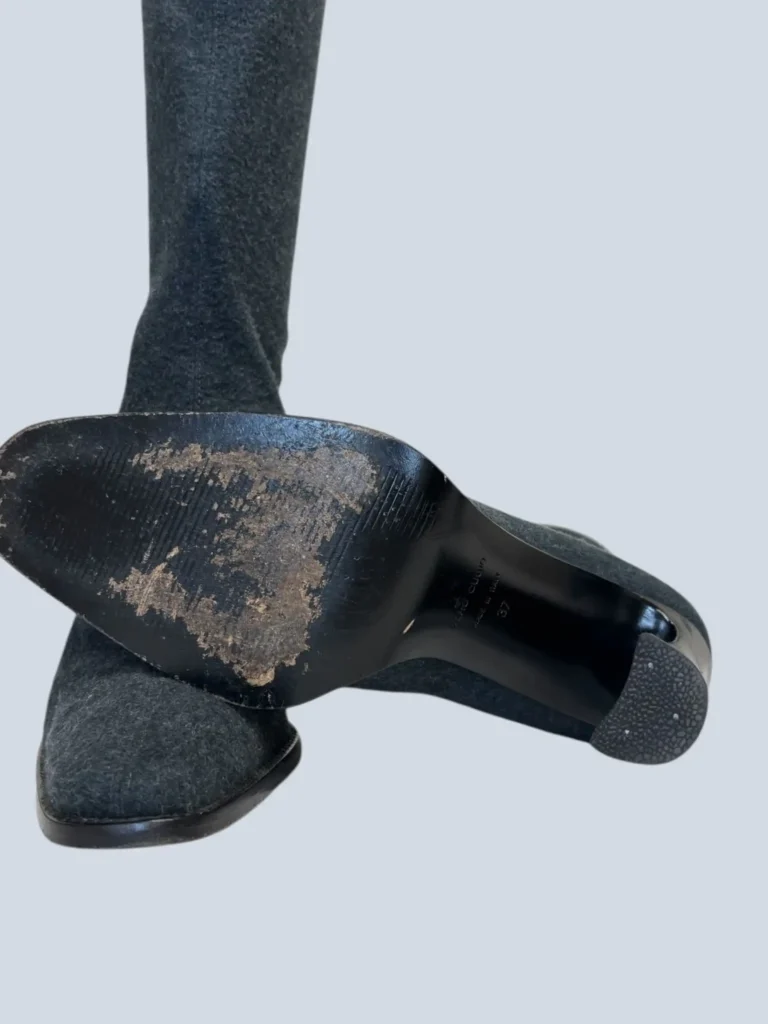 Wool and leather high boots, 37., photo 7 of 8