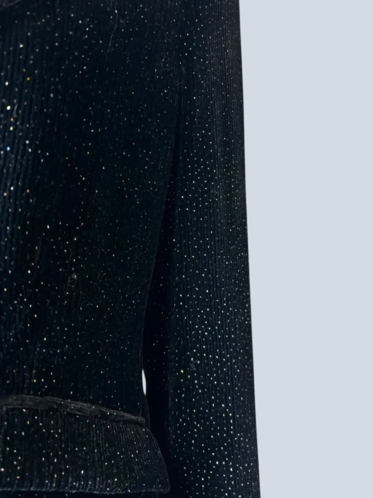Blazer monopetto in velluto a coste con micro strass, 46., foto 8 di 8