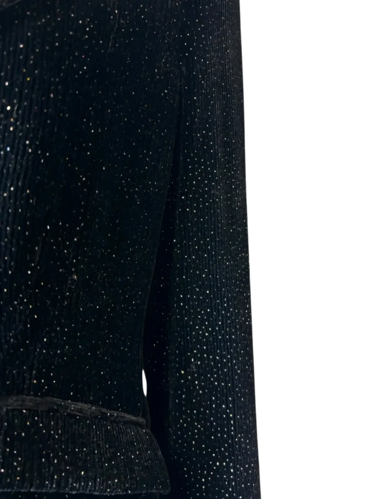 Blazer monopetto in velluto a coste con micro strass., foto 8 di 8
