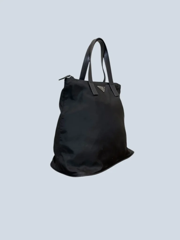 Borsa a mano in nylon e pelle., foto 2 di 13