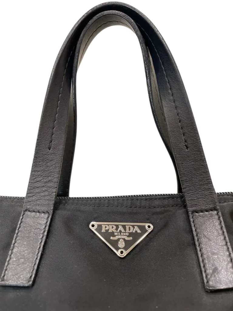Nylon and leather top handle bag, photo 6 of 13