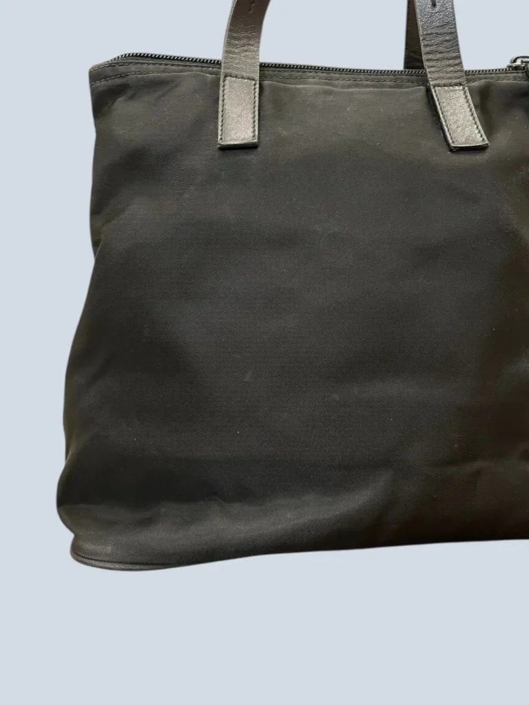 Borsa a mano in nylon e pelle., foto 13 di 13