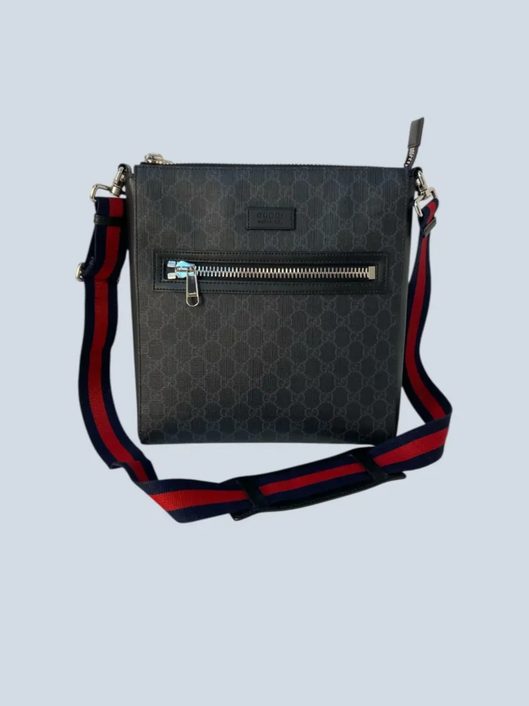 Borsa a tracolla Messenger Media in tela Monogram e pelle.