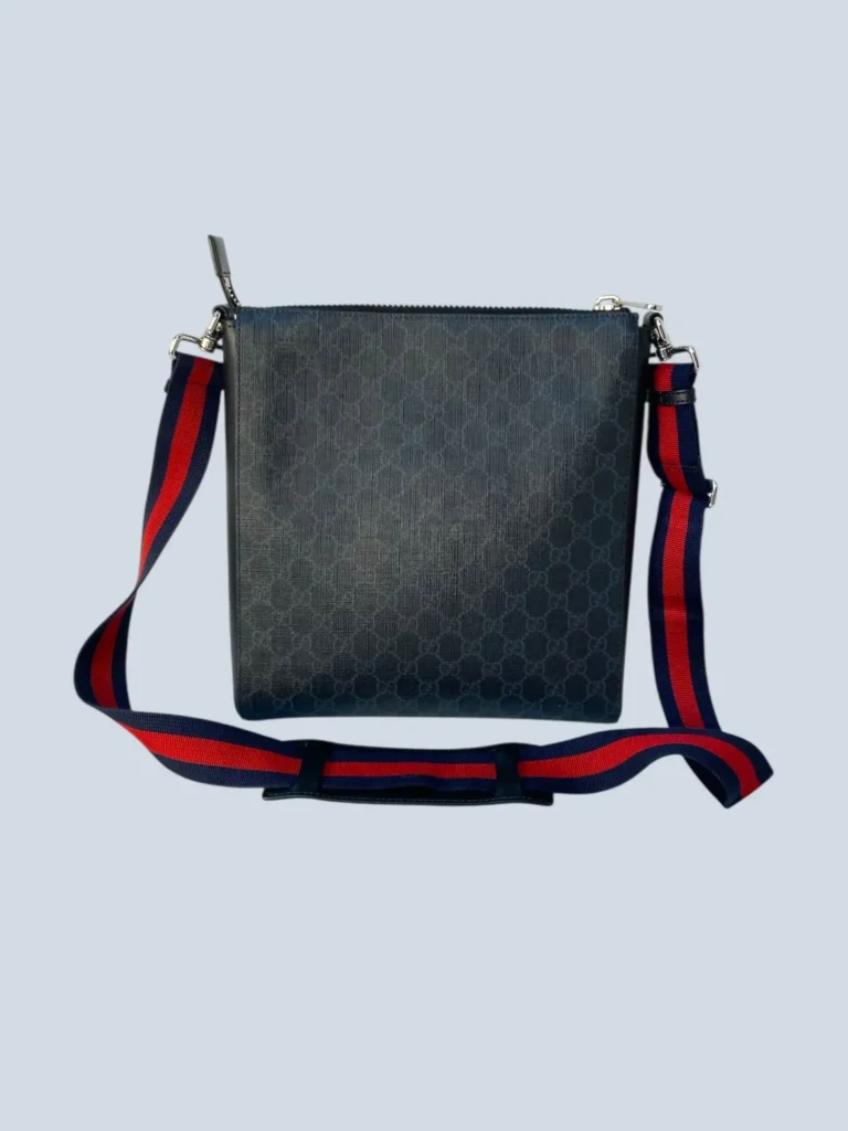 Borsa a tracolla Messenger Media in tela Monogram e pelle., foto 2 di 9