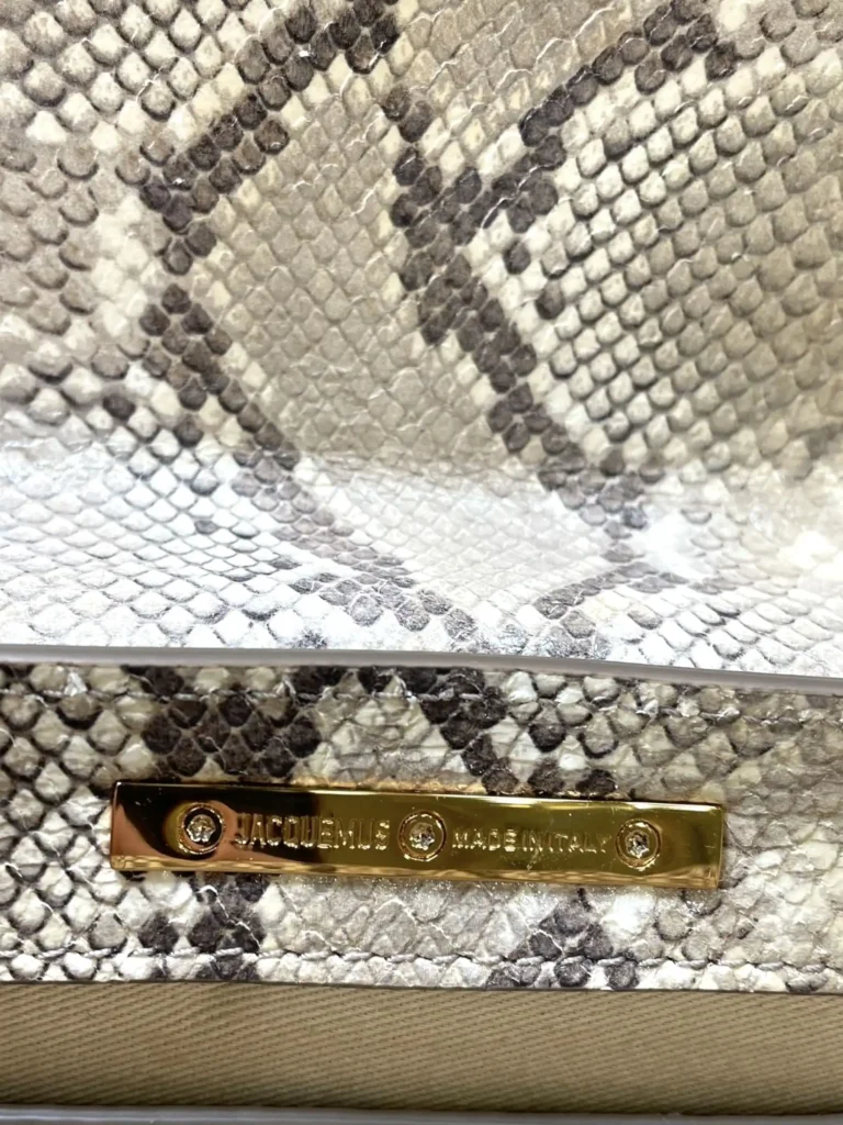 Borsa a tracolla Le Grand Bambino in pelle stampa pitone., foto 10 di 10