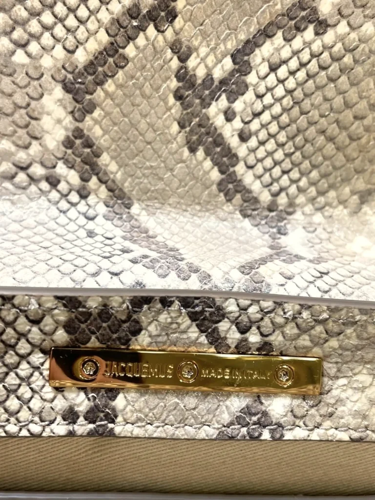 Borsa a tracolla Le Grand Bambino in pelle stampa pitone., foto 10 di 10