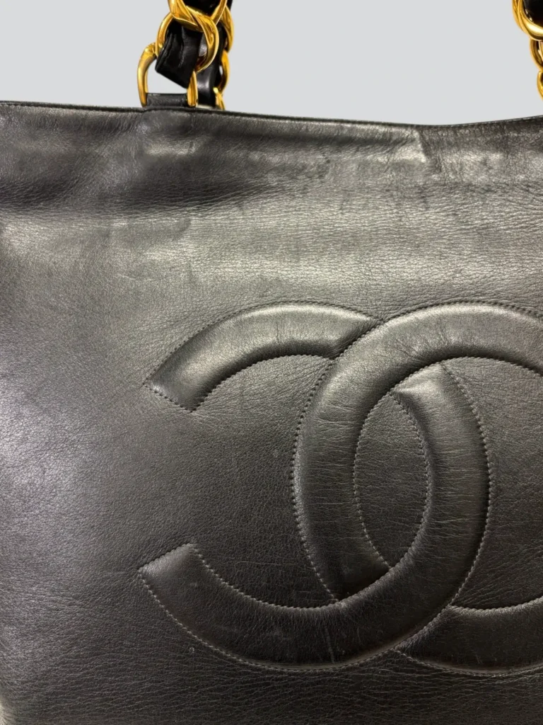Vintage CC Chain leather tote shoulder bag, photo 11 of 11