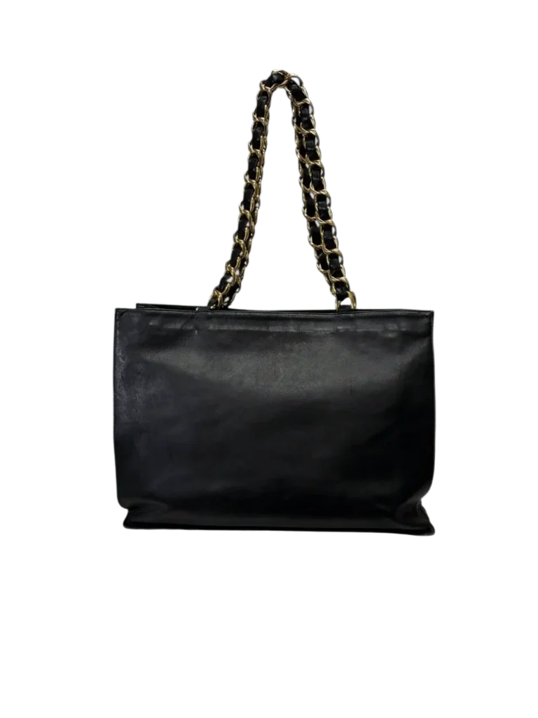 Vintage CC Chain leather tote shoulder bag, photo 4 of 11